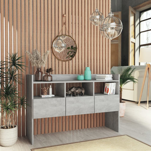Sideboard | Concrete grey | Engineered wood | Medium