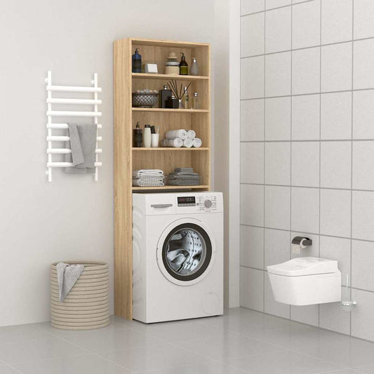 Washing Machine Cabinet Old Wood 64x24x190 cm