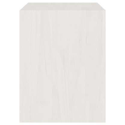 Bedside Cabinet White 40x30.5x40 cm Solid Pinewood