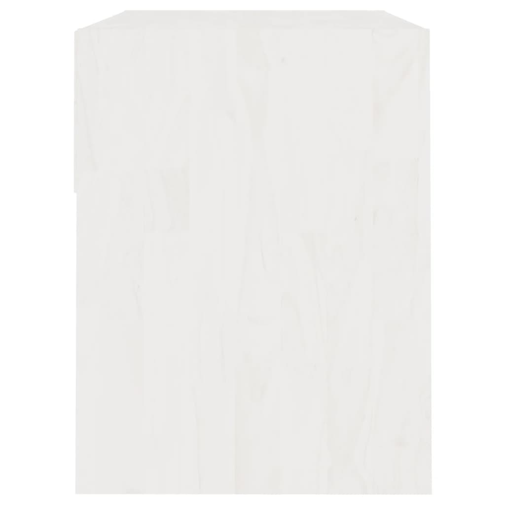 Bedside Cabinet White 40x31x40 cm Solid Pinewood