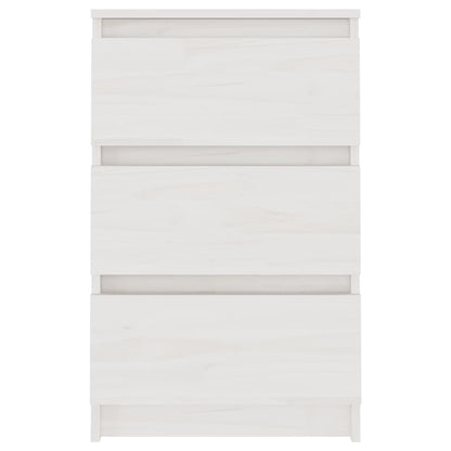 Bedside Cabinets 2 pcs White 40x29.5x64 cm Solid Pine Wood