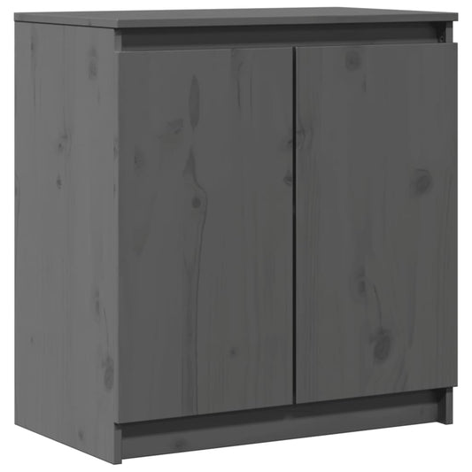 Side Cabinet | Grey | Solid Pinewood | Compact | Side Cabinet