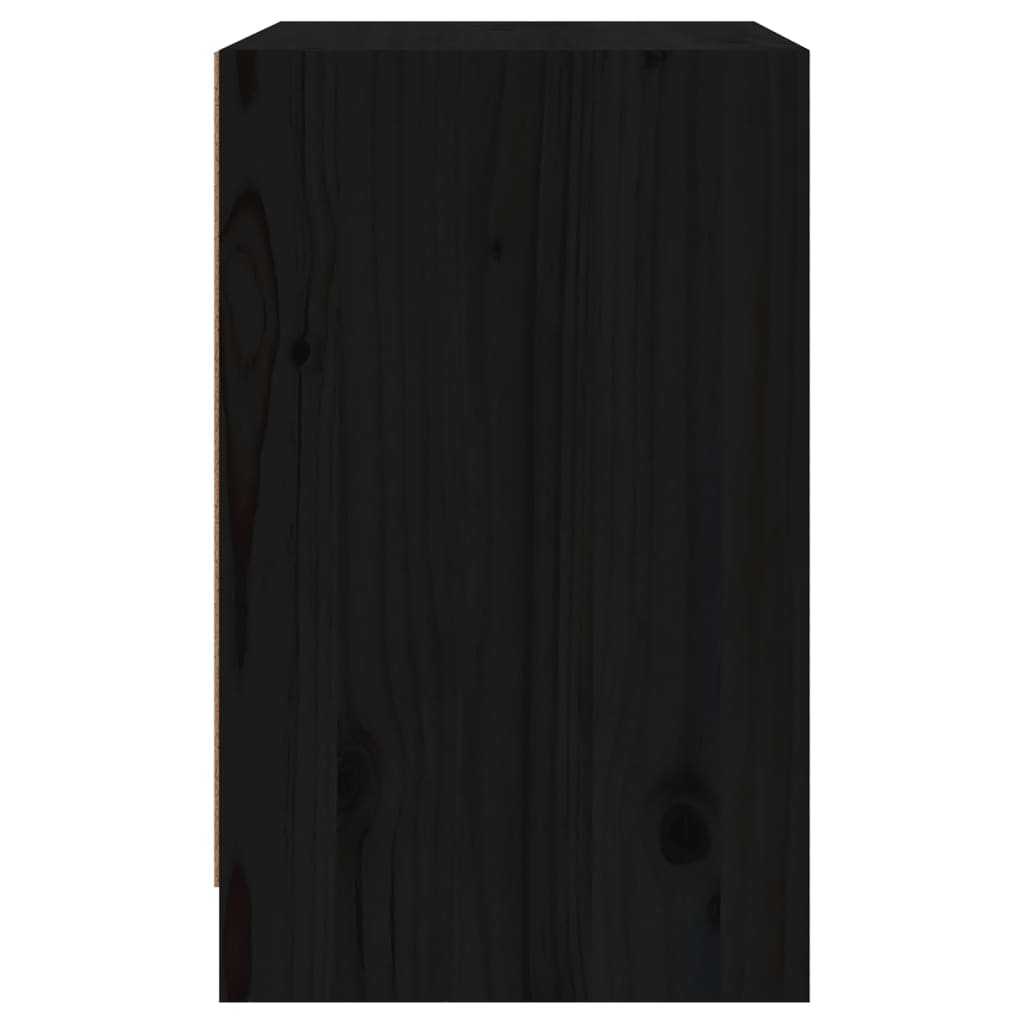 Bedside Cabinets 2 pcs Black 40x31x50 cm Solid Pinewood