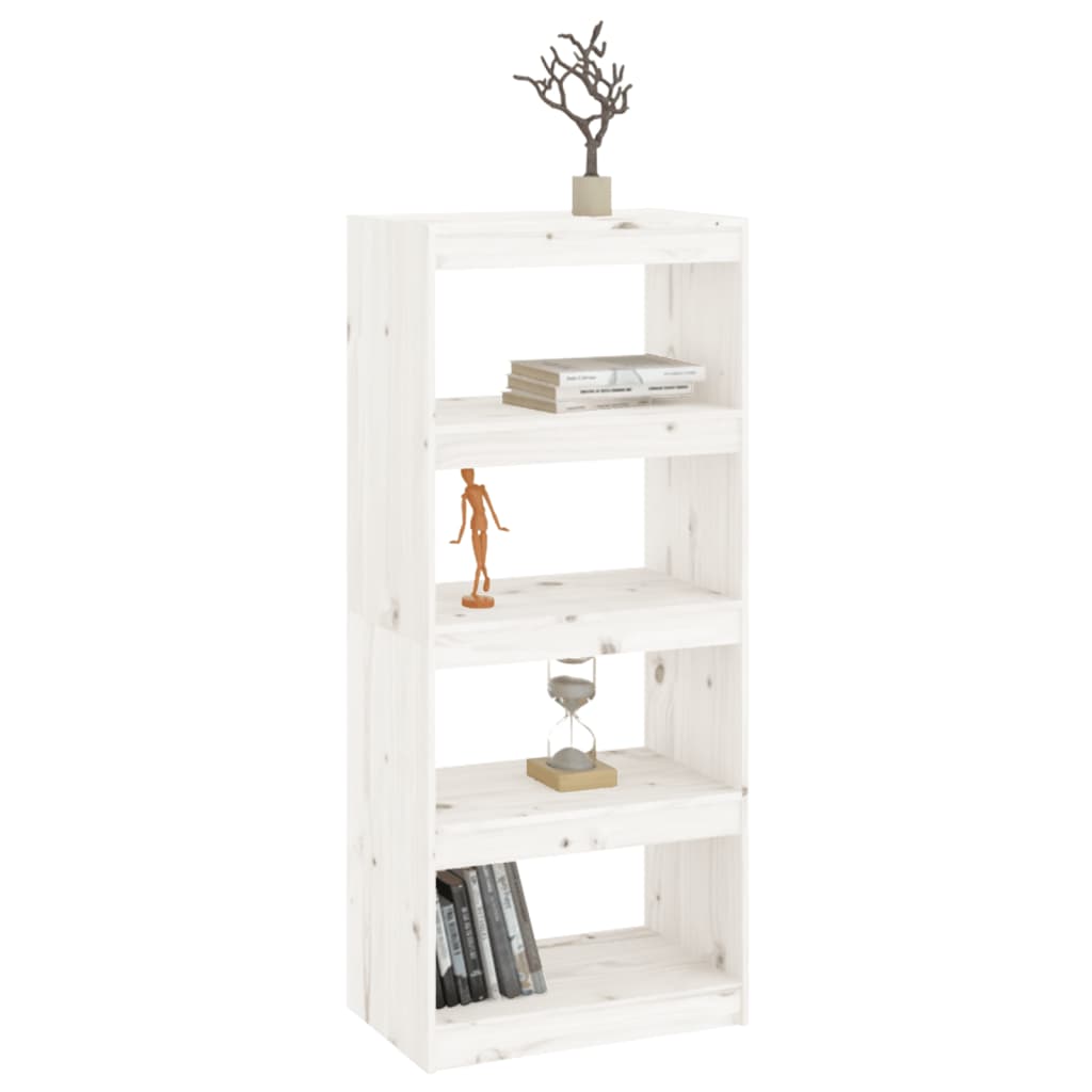 Book Cabinet | White | Solid Pine Wood | Medium | Book Cabinet