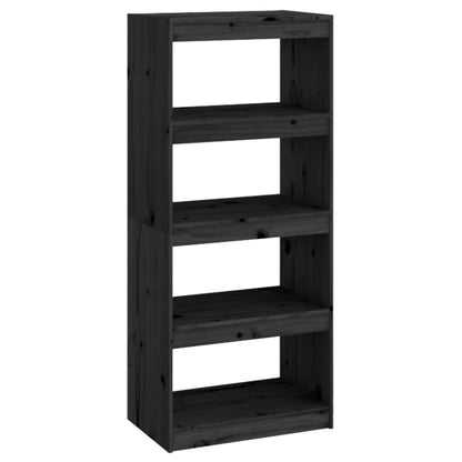 Book Cabinet | Black | Solid Pine Wood | Medium | Book Cabinet