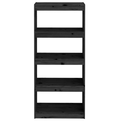 Book Cabinet | Black | Solid Pine Wood | Medium | Book Cabinet
