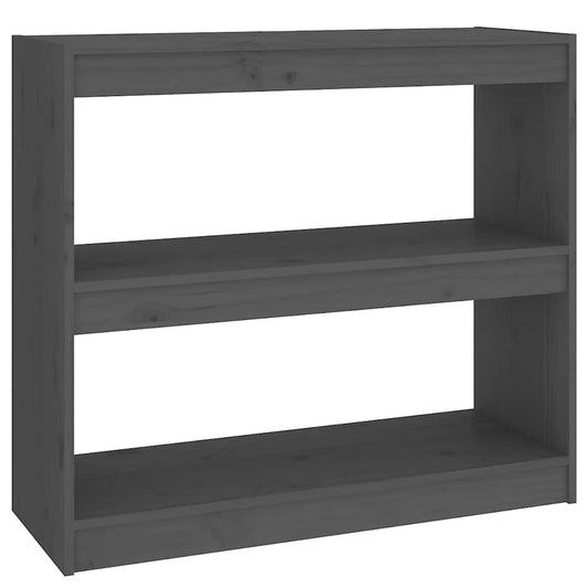 Book Cabinet/Room Divider Grey 80x30x71,5 cm Solid Wood Pine