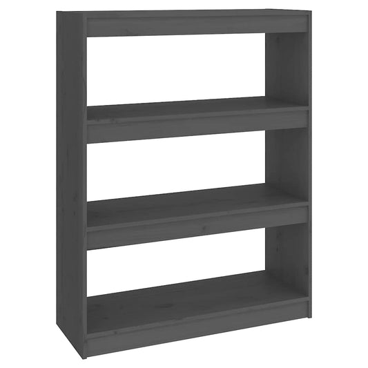 Book Cabinet/Room Divider Grey 80x30x103,5 cm Solid Wood Pine