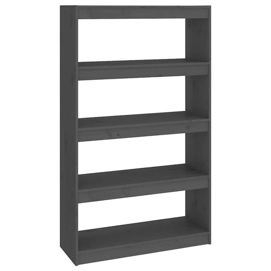 Book Cabinet/Room Divider Grey 80x30x135,5 cm Solid Wood Pine