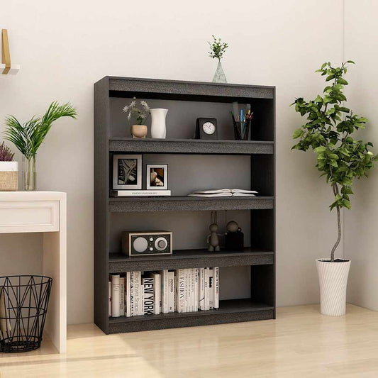 Book Cabinet | Grey | Solid pinewood | Book Cabinet | Rectangular