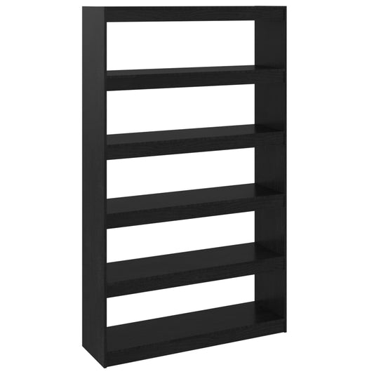 Book Cabinet | Black | Solid pinewood | 100x30x167.5 cm | Book Cabinet