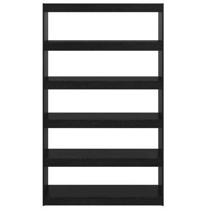 Book Cabinet/Room Divider Black 100x30x167.5 cm Solid Pinewood