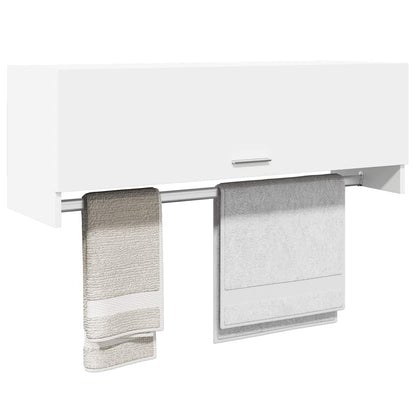 808233 vidaXL Wardrobe White 100x32,5x35 cm Engineered Wood