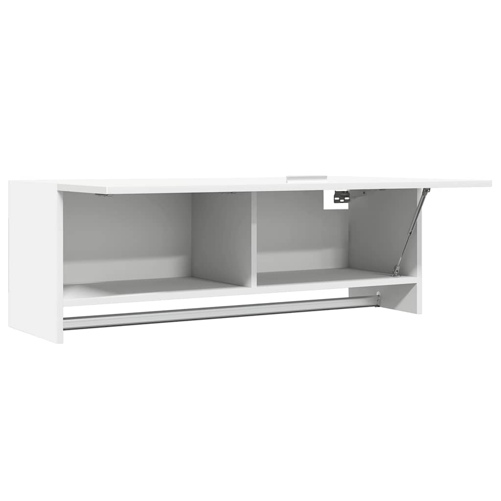 808233 vidaXL Wardrobe White 100x32,5x35 cm Engineered Wood