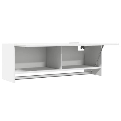 808233 vidaXL Wardrobe White 100x32,5x35 cm Engineered Wood