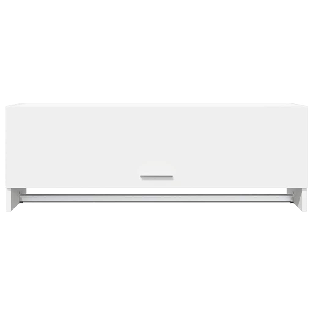 808233 vidaXL Wardrobe White 100x32,5x35 cm Engineered Wood