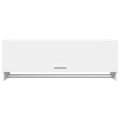 808233 vidaXL Wardrobe White 100x32,5x35 cm Engineered Wood