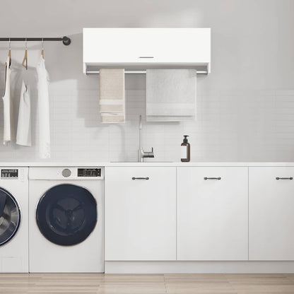 808233 vidaXL Wardrobe White 100x32,5x35 cm Engineered Wood