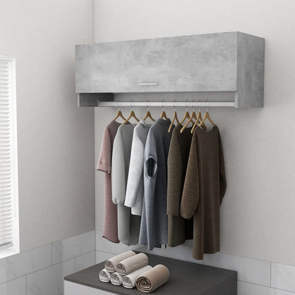 Wardrobe Concrete Grey 100x32.5x35 cm Engineered Wood