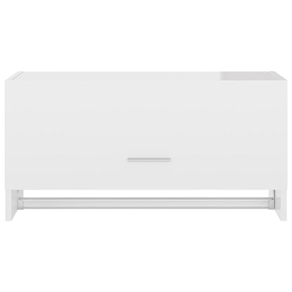 Wardrobe High Gloss White 70x32.5x35 cm Engineered Wood