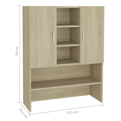 Washing Machine Cabinet Sonoma Oak 70.5x25.5x90 cm