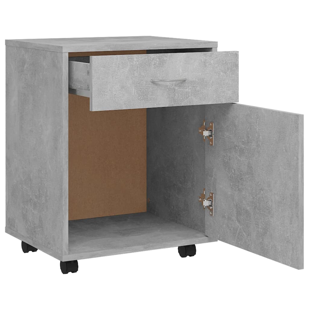 Storage Cabinet | Concrete Grey | Engineered Wood | Compact