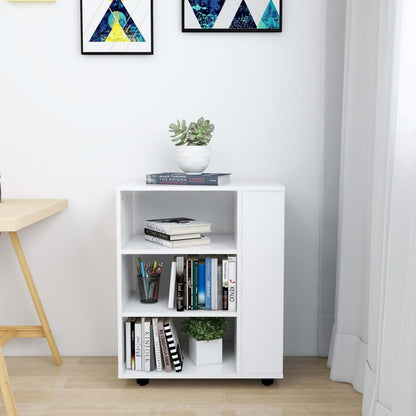 Storage Cabinet | White | Engineered wood | Medium | Rolling Cabinet