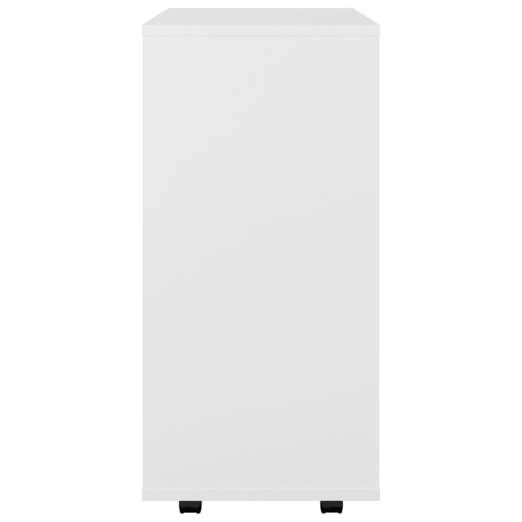 Storage Cabinet | White | Engineered wood | Medium | Rolling Cabinet