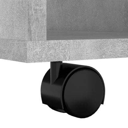 Storage Cabinet | Concrete grey | Engineered wood | Rollable