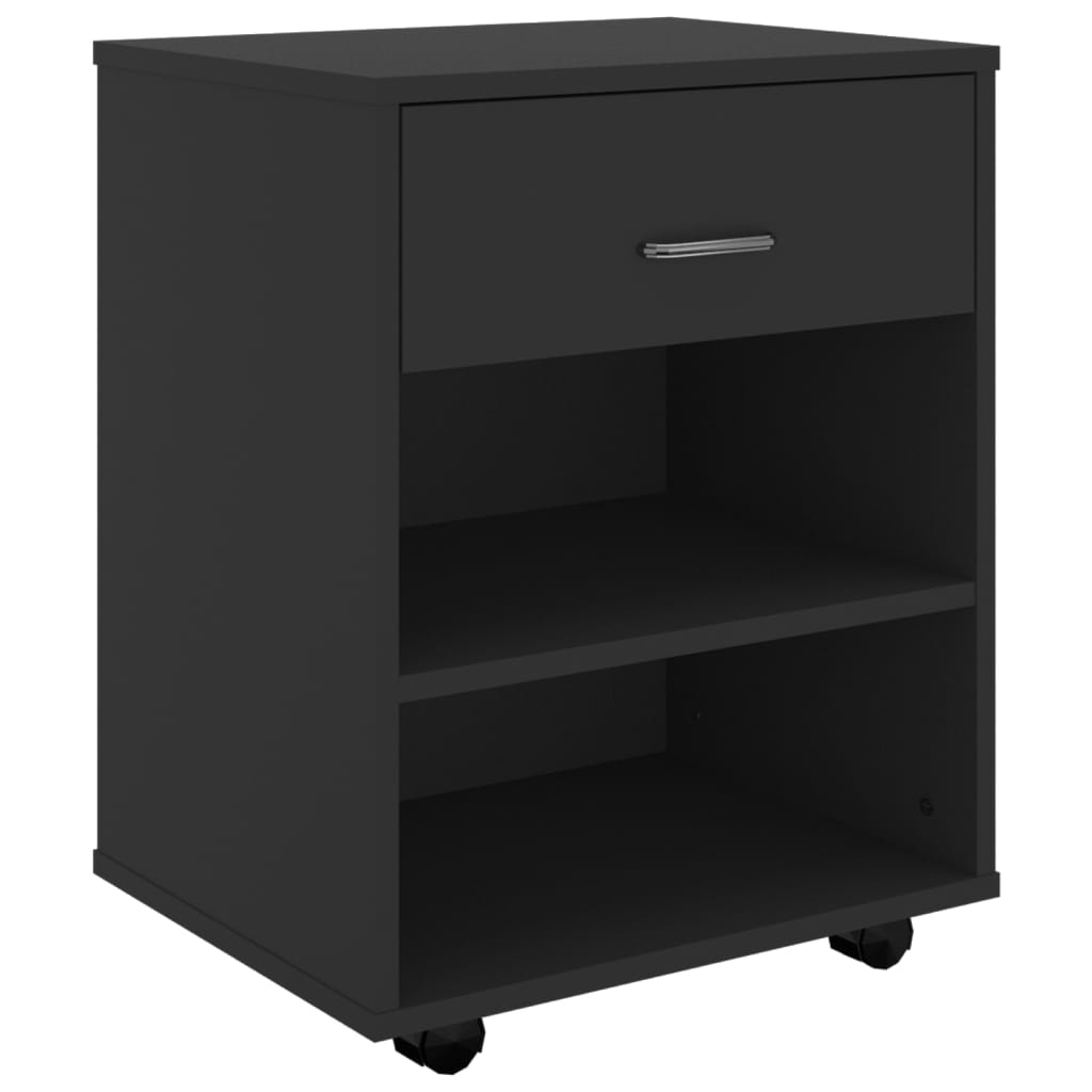 Storage Cabinet | Black | Engineered wood | Compact | Storage Cabinet