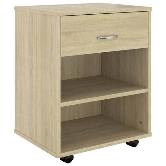 Rolling Cabinet Sonoma Oak 46x36x59 cm Engineered Wood