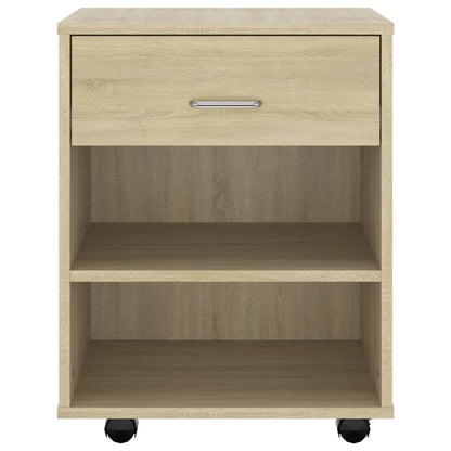 Storage Cabinet | Sonoma Oak | Engineered Wood | Medium | Lockable Wheels