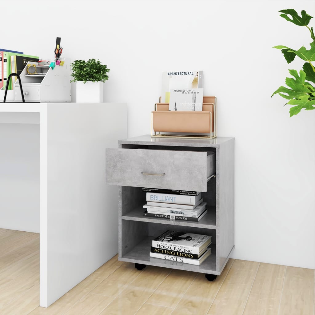 Storage Cabinet | Concrete Grey | Engineered Wood | Medium