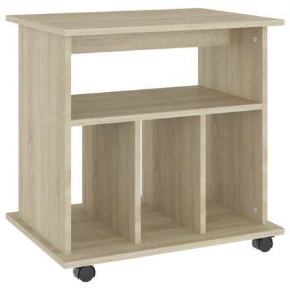 Storage Cabinet | Sonoma Oak | Engineered Wood | Medium | Rolling Cabinet