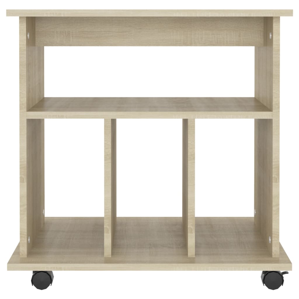 Storage Cabinet | Sonoma Oak | Engineered Wood | Medium | Rolling Cabinet