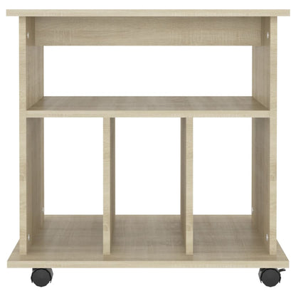Storage Cabinet | Sonoma Oak | Engineered Wood | Medium | Rolling Cabinet