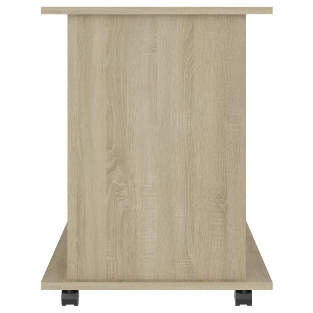 Storage Cabinet | Sonoma Oak | Engineered Wood | Medium | Rolling Cabinet
