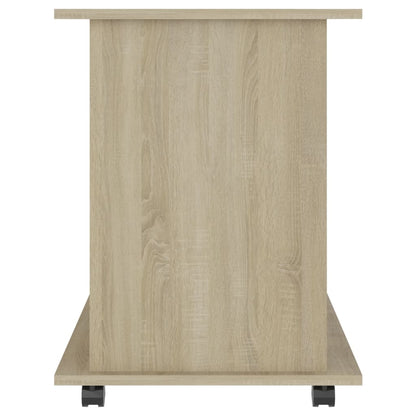 Storage Cabinet | Sonoma Oak | Engineered Wood | Medium | Rolling Cabinet