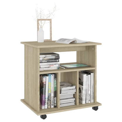 Storage Cabinet | Sonoma Oak | Engineered Wood | Medium | Rolling Cabinet