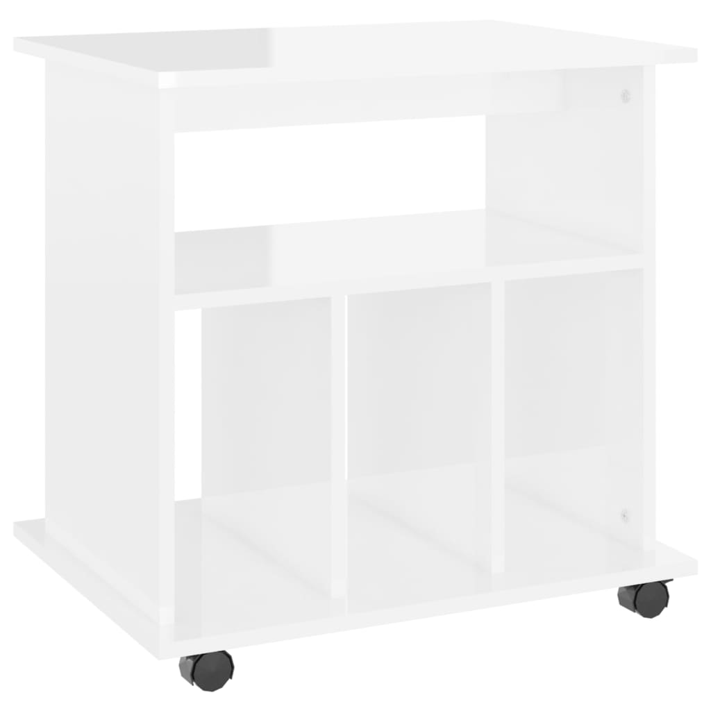 Storage Cabinet | High gloss white | Engineered wood | 60 x 45 x 60 cm