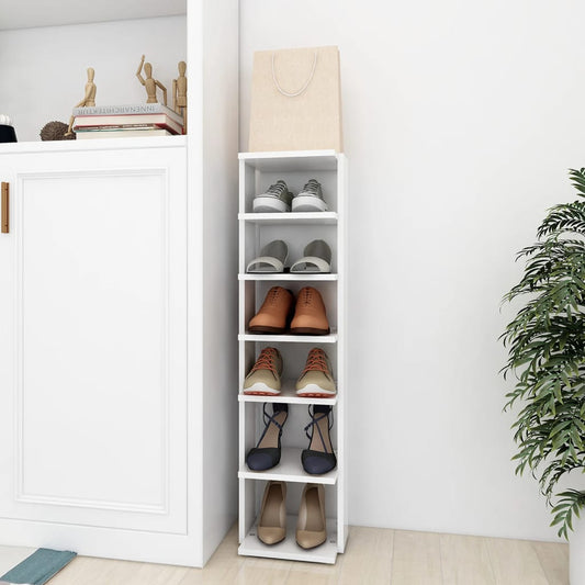 Shoe Cabinet | White | Engineered wood | Tall and narrow | Shoe Cabinet