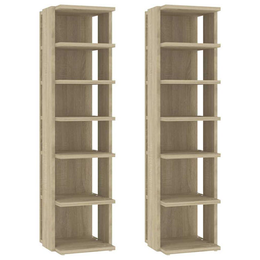 Shoe Cabinet | Set of 2 | Sonoma oak | Engineered wood | Medium | Storage