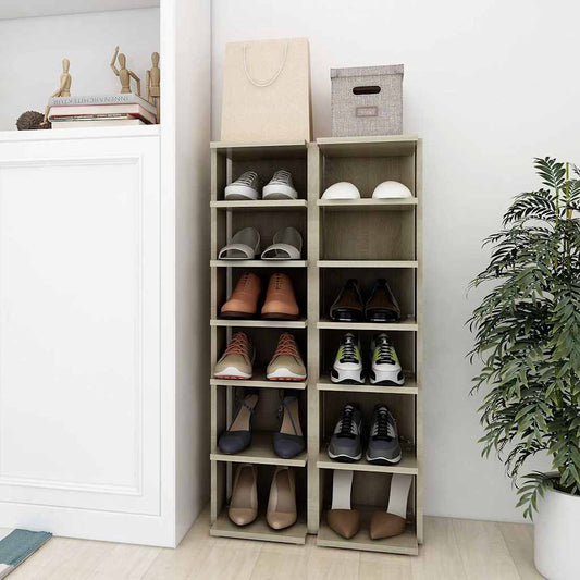Shoe Cabinet | Set of 2 | Sonoma oak | Engineered wood | Medium | Storage