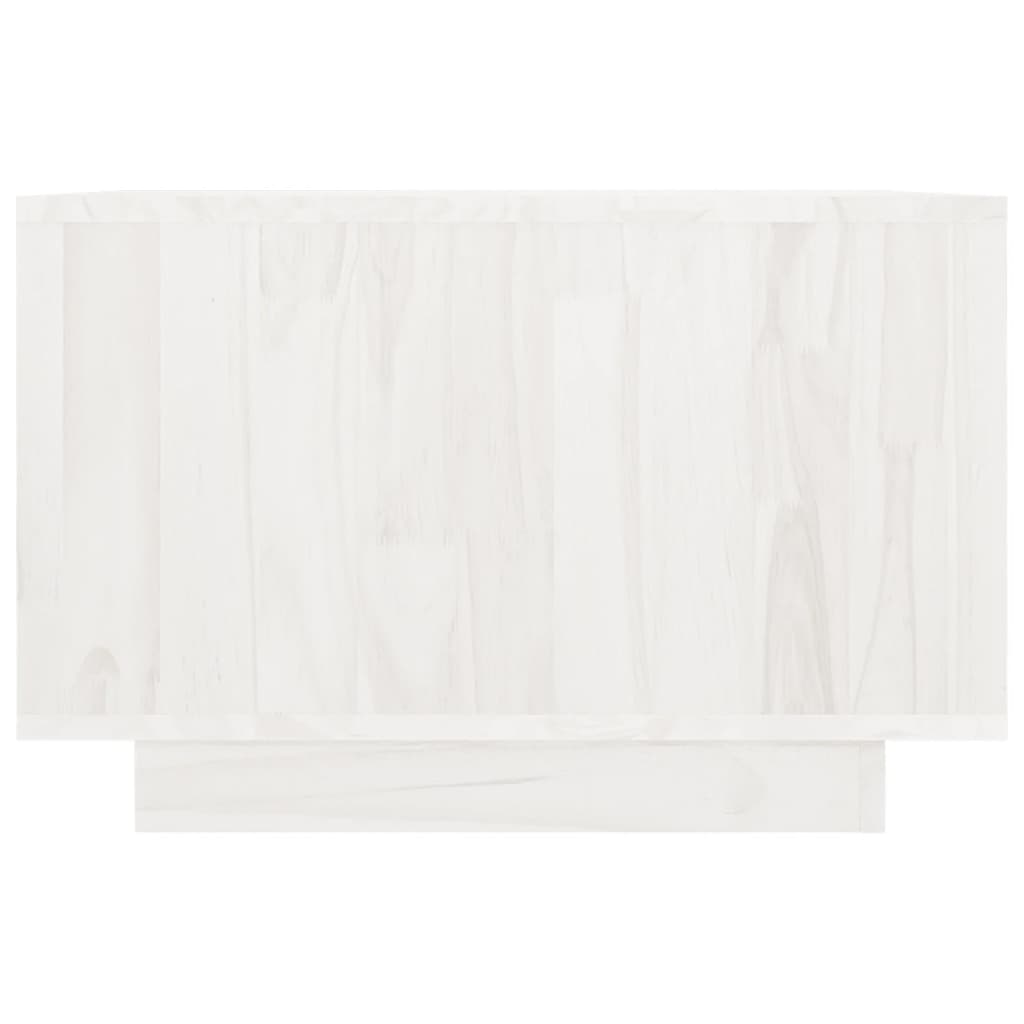 Coffee Table White 50x50x33.5 cm Solid Pinewood
