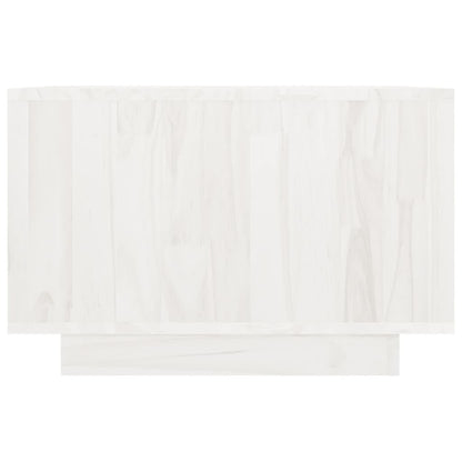 Coffee Table White 50x50x33.5 cm Solid Pinewood