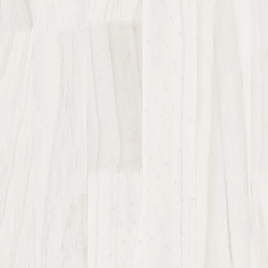 Coffee Table White 50x50x33.5 cm Solid Pinewood