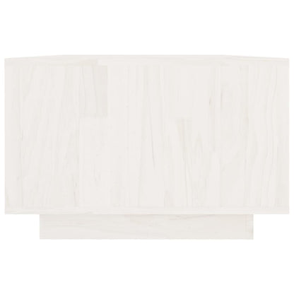 Coffee Table White 110x50x33.5 cm Solid Pinewood