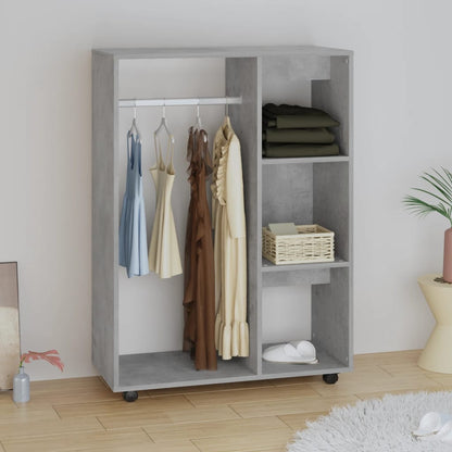 Wardrobe Concrete Grey 80x40x110 cm Engineered Wood