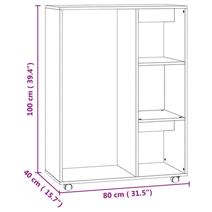 Wardrobe Concrete Grey 80x40x110 cm Engineered Wood