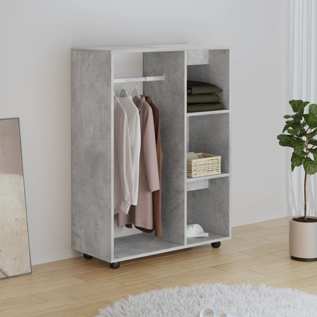 Wardrobe Concrete Grey 80x40x110 cm Engineered Wood